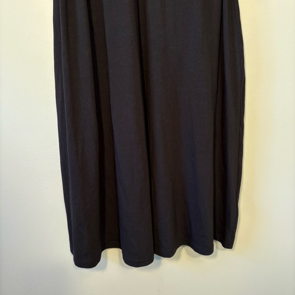 Pact Organic Revive Wrap Front Midi Dress Sz S NWT Black V-Neck - Picture 6 of 7